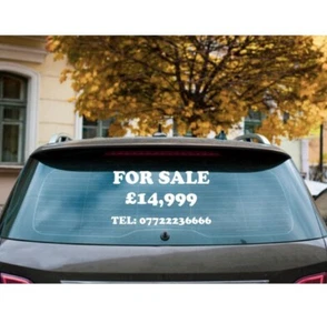 CUSTOM CAR VAN FOR SALE STICKERS SIGN DECALS VINYL TRUCK CARAVAN ADVERT WINDOW - Picture 1 of 13