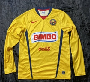 Club America Mexiko Heim Langarm Trikot Shirt NIKE 2008-2009 Erwachsene Größe S - Bild 1 von 11