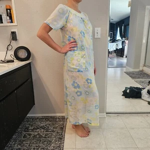 Super Cute Vintage Hippie Floral Dress With Pockets. Fits Like Small Medium Boho - Picture 1 of 23