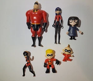 The Incredible Family Mini Action Figurines Cake Toppers Disney Pixar Animation - Picture 1 of 7