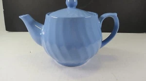 Royal Norfolk Blau Immergrün Wirbel Teekanne mit Deckel 10 Unzen Mikrowelle Spülmaschinenfest - Bild 1 von 6