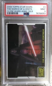 2008 Topps Star Wars: The Clone Wars Asajj Ventress Animation Cels #4 PSA 9 MT - Picture 1 of 3