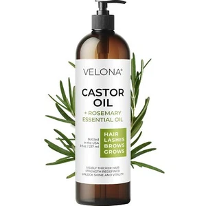 Castor Oil with Rosemary Oil - 8 oz | Hair Growth Oil | Hair, Scalp, Eyelashes - Picture 1 of 6