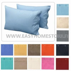 Coppia federe cotone copriguanciale federe tinta unita - Foto 1 di 23