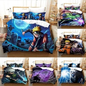 Naruto0 3-teiliges Bettwäschegarnitur Bettdecken Bettdecke Bezug Quiltbezug & Kissenbezüge - Bild 1 von 15