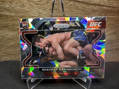 Shavkat Rakhmonov 2022 Panini Prizm RC Cracked Ice UFC ROOKIE #80 - Image 1 of 2