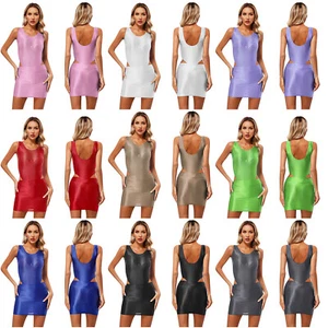 Damen Jumpsuit Ärmellos Bademode Training Dessous Gummibund Body - Bild 1 von 107