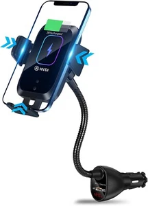 Wireless Car Charger Mount,Car Cigarette Lighter 15W Qi Fast Charging Auto-Cl... - Picture 1 of 3