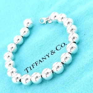 Tiffany & Co. Sterling Silver 10"mm Ball Bead Beaded Hardwear 8.25" In Bracelet - Picture 1 of 6