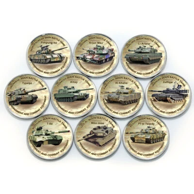 Zimbabwe 1 shilling set of 10 coins Tanks 2019 - Image 1 of 2