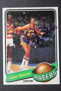 James Edwards 1979 Topps #113 Indiana Pacers Signed Authentic Autographed Card