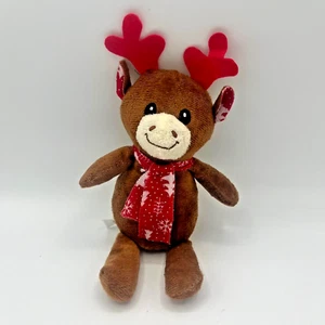 REINDEER Stuffed Animal Plush with Scarf - Sits 6" h - NWOT - Picture 1 of 2