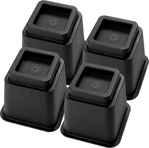 Bed Furniture Risers 5 Inch Heavy Duty, Stackable Bed Lifts Risers, Set of 4 - Picture 1 of 6