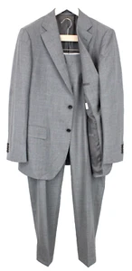 Suitsupply Lazio Hombre Traje UK46R un Solo Pecho Forrado Slim Lana Gris 2 Pieza - Imagen 1 de 15