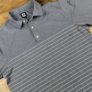 FootJoy Herren Golf Polo Stretch Shirt blau gestreift Muster Gr. L - Bild 1 von 9