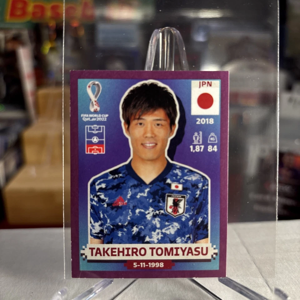 Takehiro Tomiyasu 2022 Panini FIFA Cup Qatar Sticker Japan ⭐️ RARE PURPLE SSP - Image 1 of 3