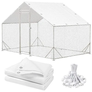 Chicken Coop Cover,11.48 * 6.23 FT Cover for Chicken Run Large Metal Chicken ... - Picture 1 of 7