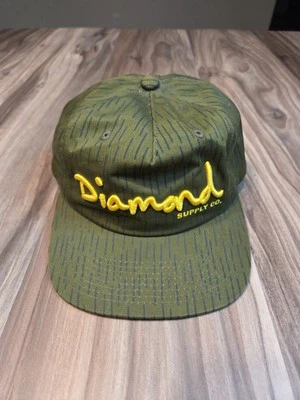 Diamond Supply Co. Gorra Snapback Verde Amarillo Escritura Hechizo Foto 1 de 4