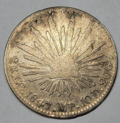 1847 GC Mexico Silver 2 Reales GUADALUPE Y CALVO Mint Rare Issue Nice *M77 - Image 1 of 2