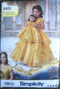 Simplicity Sew Pattern 8405 DISNEY Beauty and the Beast sz 3-8 Costume & Doll dr - Picture 1 of 8