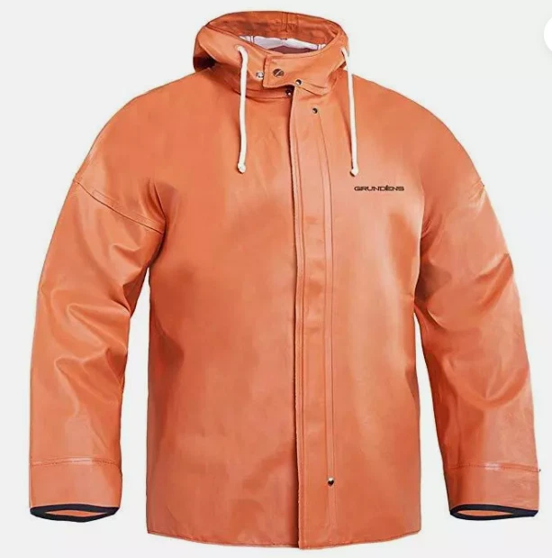 Chaquetas de pesca comerciales Grundens Brigg 40 verde naranja Foto 1 de 1