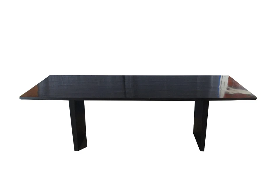 Mesa de comedor moderna rectangular de bambú dividida Wyeth de restauración se extiende Foto 1 de 4