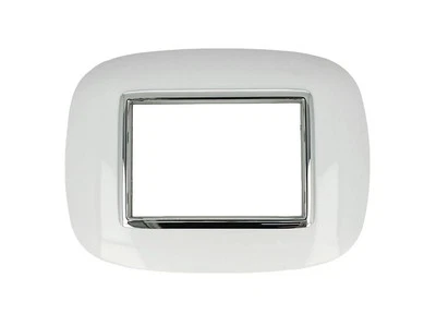 SANDASDON Placca Oval 503 3M Moduli Bianco Compatibile con Bticino Axolute