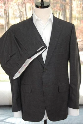 ISAIA Base Gregory Suit | EU 52R US 42R | Dark Gray Wool/Silk Flannel | 36 Waist - Image 1 of 4