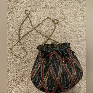Vintage Elegant Beaded Evening Bag | Crossbody Shoulder Clutch Purse - Picture 1 of 8