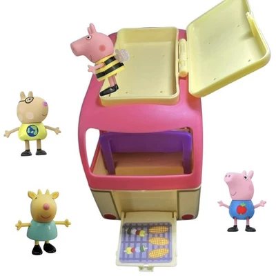 Nuevo | Juego de furgoneta cámper Peppa Pig + raro hada Peppa abeja, cabra, pony, George Foto 1 de 4