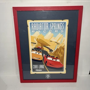 RADIATOR SPRINGS RACERS Disney Cars Land GRAND OPENING 2012 Matted Art Print - Picture 1 of 5