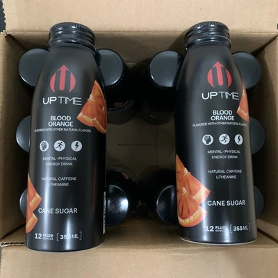 12 Pack UP TIME Energy Drink Blood Orange 12 fl oz BULK Cane Sugar Energy Drink - Image 1 of 2