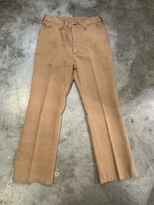 Vintage Lee Riders Pants Mens 30x29 Tan Western Boot Cut Pants - Picture 1 of 6