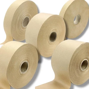 Brown Gummed Tape Picture 24 36 48 63 72 96mm x 200m Framing Backing Kraft Paper - Picture 1 of 13