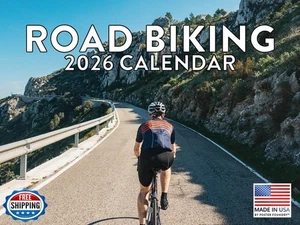 Cycling Calendar 2026 Bicycle Road Biking Monthly Wall Calender 12 Month | Am - Picture 1 of 5