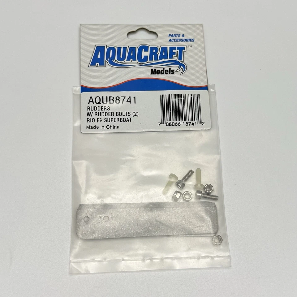 RC Boat AquaCraft Models Rio EP Rudder w/ Rudder Bolts AQUB8741 Brand New Sealed - Image 1 of 4