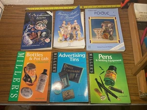 6 Price Guide Books, Pens, Tins, Bottles & Pot Lids Jewelry Poole Beatrix Potter - Picture 1 of 20