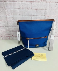 Borsa a tracolla Dooney & Bourke Hobo blu marino in pelle di ciottoli - Foto 1 di 19