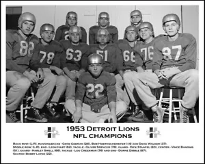 1953 NFL Champions DETROIT LIONS Glossy 8x10 Photo Football Print Poster - Picture 1 of 1