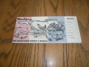 1965 Ford Mustang eingetragene Bedienungsanleitung - Oldtimer - Handschuhfach - Bild 1 von 4