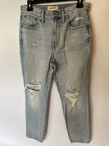 NWT Madewell Women's The Perfect Vintage Jean Lowden Wash Ripped Edition 27"