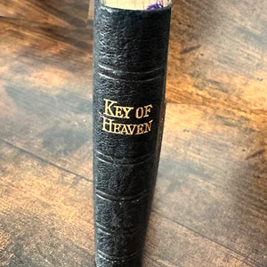 VTG Key of Heaven Pocket Catholic Prayer Book 1931 Gold Gilded Trim Leather 4" H - Picture 1 of 14