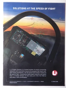 10/2008 PUB L3 DISPLAY SYSTEMS AVIONICS FIGHTER ORIGINAL AD - Imagen 1 de 1