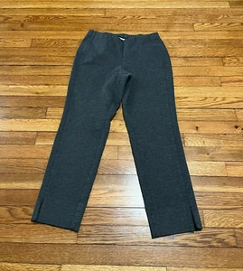 J Jill Ponte Slim Ankle Pants Size Medium Gray Pull On Stretch Fit Mid Rise - Picture 1 of 4