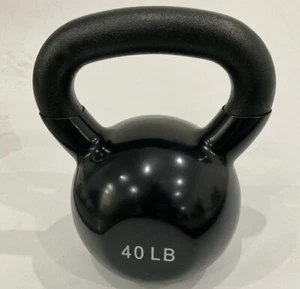 BRAND NEW 40LB VINYL DIPPED KETTLE BELL WEIGHT FOR COMMERCIAL GYM 100% IRON! - Picture 1 of 1