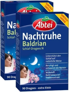 Abtei Nachtruhe Baldrian Schlaf-Dragees Erholsamer&Gesunder Schlaf Doppelpack - Bild 1 von 12
