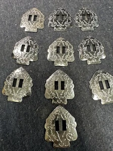 Vtg 10 Pc Western Cowboy Arrowhead Slotted Conchos Leather Work Unused - Picture 1 of 4
