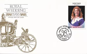(21322) Niutao Tuvalu FDC Prince Andrew Fergie Royal Wedding 1986 - Picture 1 of 1