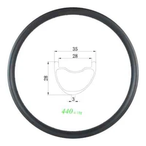29er MTB Carbon Rim Clincher Tubeless 28mm Deep UD 3K Matte Glossy 24 28 32 36H - Picture 1 of 8