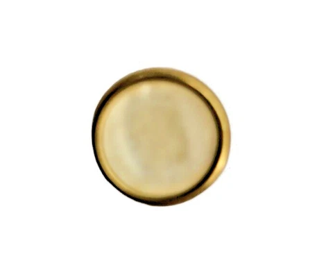 Vintage button mother of pearl with brass edging sews on Cover